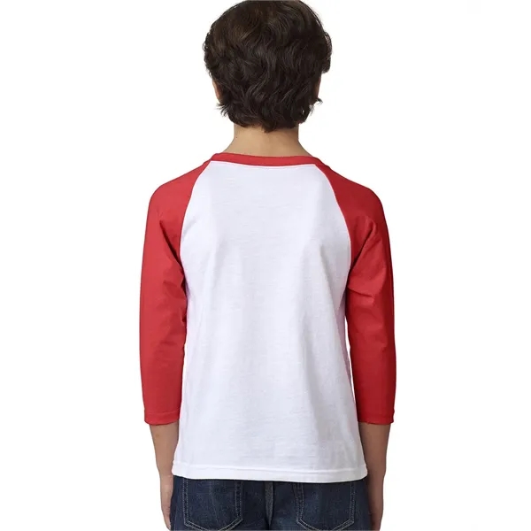 Next Level Apparel Youth CVC Three-Quarter Sleeve Raglan - Next Level Apparel Youth CVC Three-Quarter Sleeve Raglan - Image 36 of 48