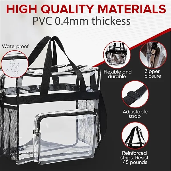 Stadium Approved See Through Clear Tote Bag - Stadium Approved See Through Clear Tote Bag - Image 3 of 7
