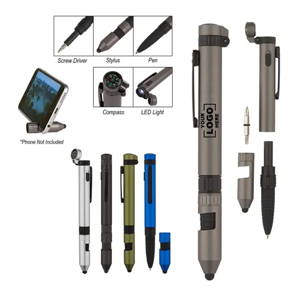6-in-1 Quest Multi Tool Pen - 6-in-1 Quest Multi Tool Pen - Image 0 of 3