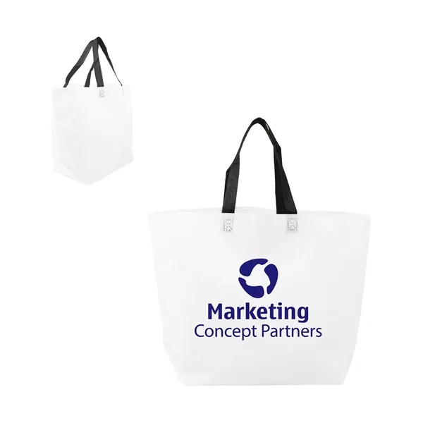 Prime Line Two-Tone Heat Sealed Non-Woven Tote Bag - Prime Line Two-Tone Heat Sealed Non-Woven Tote Bag - Image 3 of 13