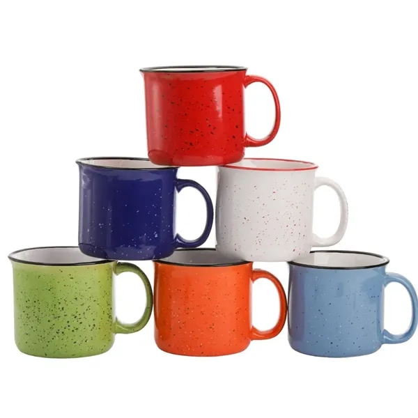 15 Oz Speckle Ceramic Camping Campfire Coffee Mug - 15 Oz Speckle Ceramic Camping Campfire Coffee Mug - Image 2 of 2