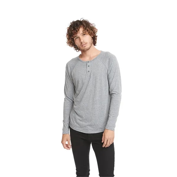 Next Level Apparel Men's Triblend Long-Sleeve Henley - Next Level Apparel Men's Triblend Long-Sleeve Henley - Image 3 of 20