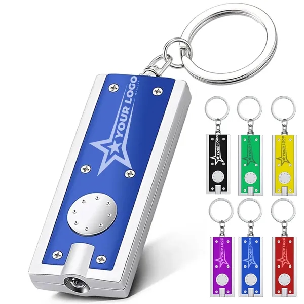 Mini Square LED Flashlight Keychain - Mini Square LED Flashlight Keychain - Image 0 of 2