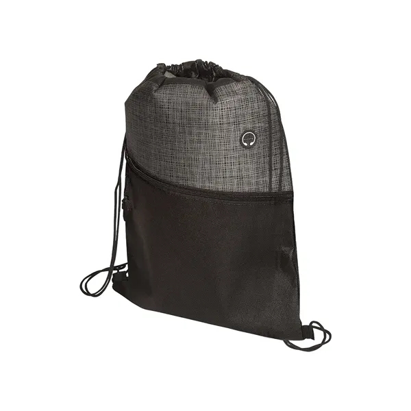 Prime Line Tonal Heathered Non-Woven Drawstring Backpack - Prime Line Tonal Heathered Non-Woven Drawstring Backpack - Image 3 of 18