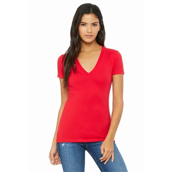 Bella + Canvas Ladies' Jersey Short-Sleeve Deep V-Neck T-... - Bella + Canvas Ladies' Jersey Short-Sleeve Deep V-Neck T-... - Image 28 of 88