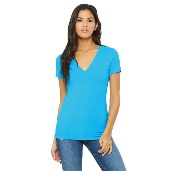 Bella + Canvas Ladies' Jersey Short-Sleeve Deep V-Neck T-... - Bella + Canvas Ladies' Jersey Short-Sleeve Deep V-Neck T-... - Image 40 of 88