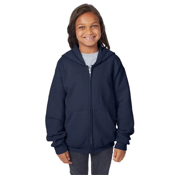 Hanes Youth EcoSmart® Full-Zip Hooded Sweatshirt - Hanes Youth EcoSmart® Full-Zip Hooded Sweatshirt - Image 43 of 55