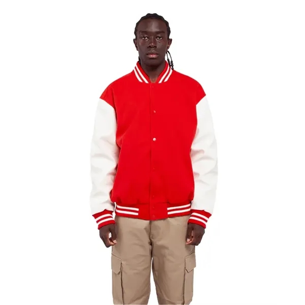 Shaka Wear Men's Letterman Jacket - Shaka Wear Men's Letterman Jacket - Image 3 of 14