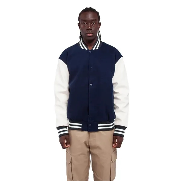 Shaka Wear Men's Letterman Jacket - Shaka Wear Men's Letterman Jacket - Image 9 of 14