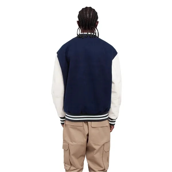 Shaka Wear Men's Letterman Jacket - Shaka Wear Men's Letterman Jacket - Image 10 of 14