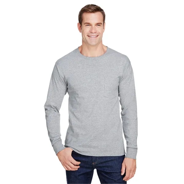 Hanes Adult Workwear Long-Sleeve Pocket T-Shirt - Hanes Adult Workwear Long-Sleeve Pocket T-Shirt - Image 16 of 30