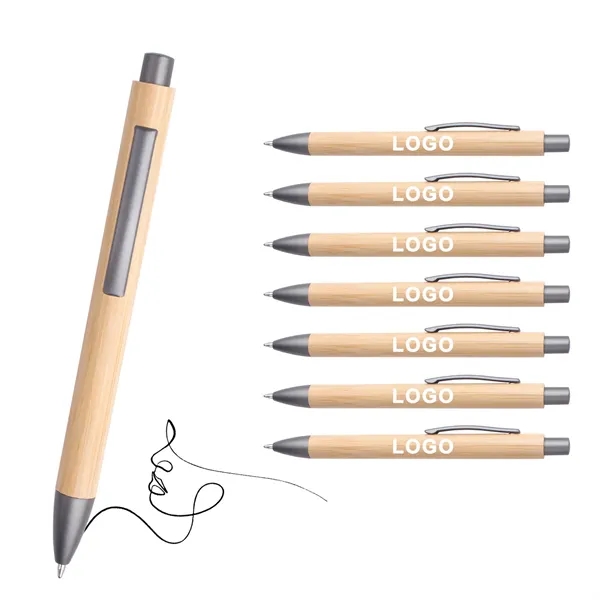 Bamboo Click Retractable Ballpoint Pen - Bamboo Click Retractable Ballpoint Pen - Image 0 of 4