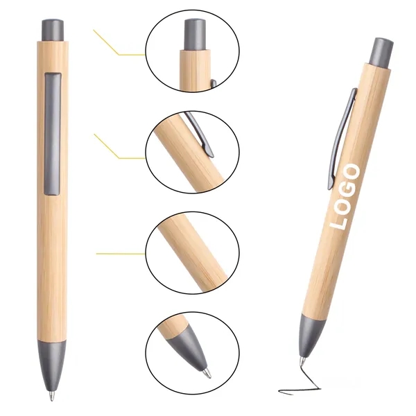 Bamboo Click Retractable Ballpoint Pen - Bamboo Click Retractable Ballpoint Pen - Image 1 of 4