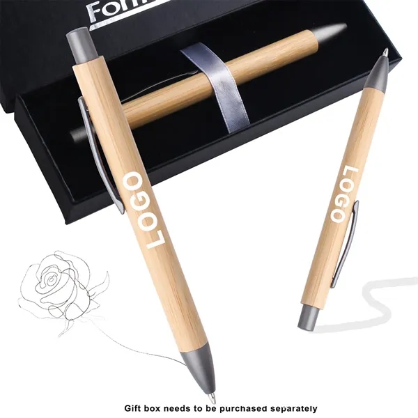 Bamboo Click Retractable Ballpoint Pen - Bamboo Click Retractable Ballpoint Pen - Image 2 of 4