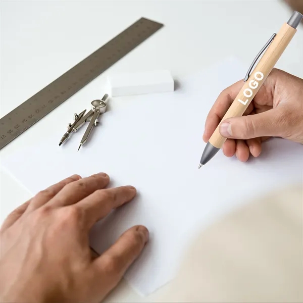 Bamboo Click Retractable Ballpoint Pen - Bamboo Click Retractable Ballpoint Pen - Image 3 of 4