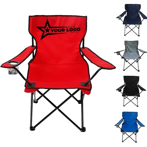 Portable Camping Folding Chair Fishing With Net Cup Holder - Portable Camping Folding Chair Fishing With Net Cup Holder - Image 0 of 8