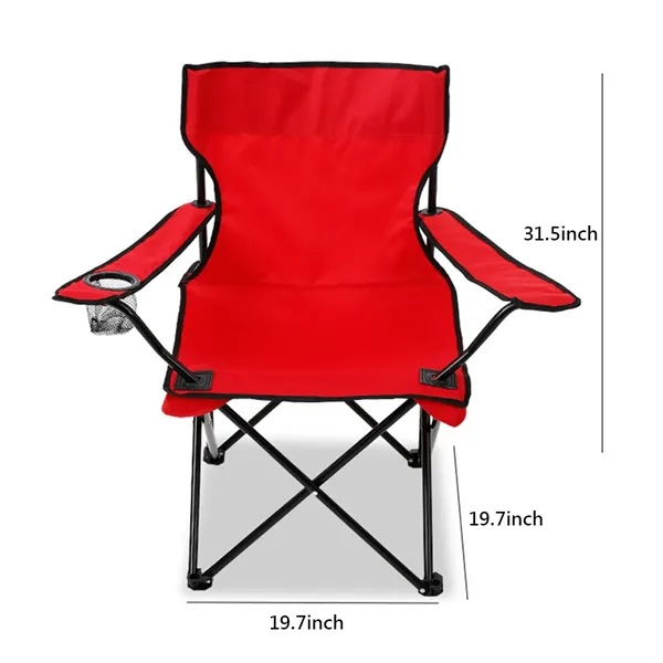 Portable Camping Folding Chair Fishing With Net Cup Holder - Portable Camping Folding Chair Fishing With Net Cup Holder - Image 4 of 8