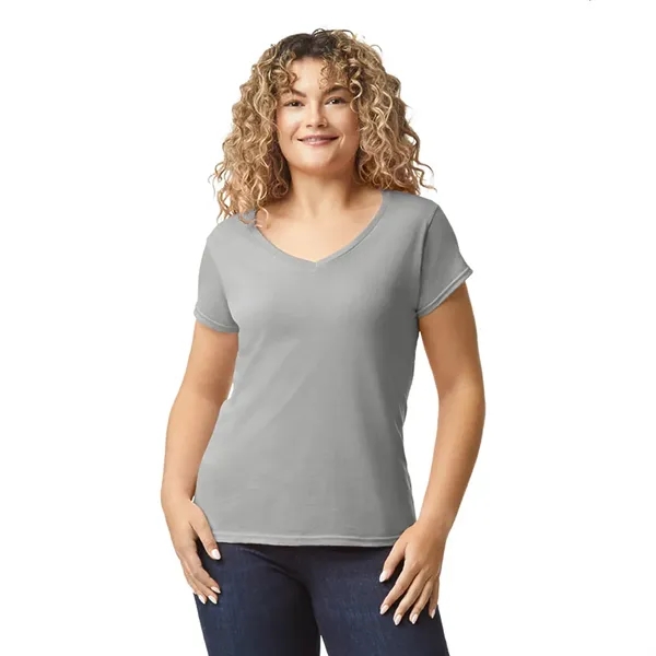 Gildan 4.5oz Ladies V-Neck T - Gildan 4.5oz Ladies V-Neck T - Image 9 of 29