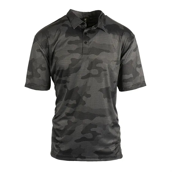Burnside Mens Printed Burn Golf Polo - Burnside Mens Printed Burn Golf Polo - Image 1 of 14