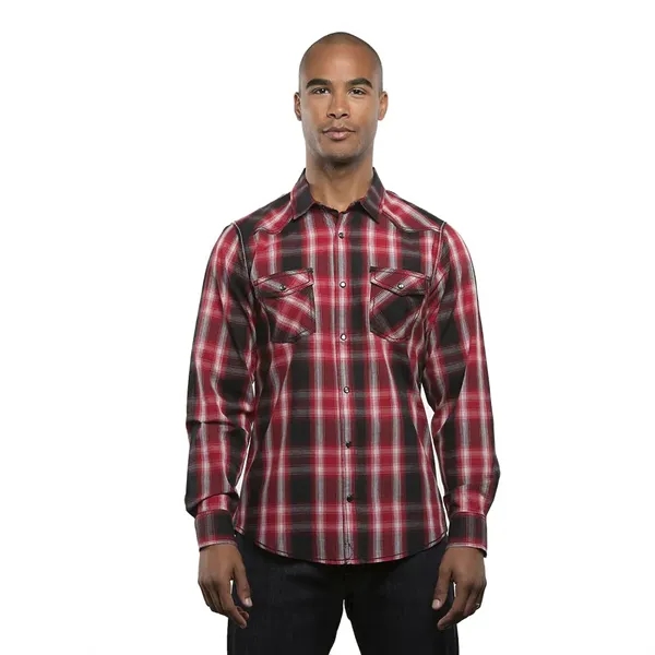 Burnside Men's Long Sleeve Western Shirt - Burnside Men's Long Sleeve Western Shirt - Image 2 of 2