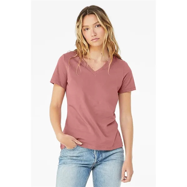 Bella+Canvas Women's Relaxed Jersey Short Sleeve V-neck Tee - Bella+Canvas Women's Relaxed Jersey Short Sleeve V-neck Tee - Image 5 of 25