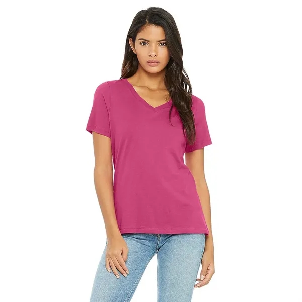 Bella+Canvas Women's Relaxed Jersey Short Sleeve V-neck Tee - Bella+Canvas Women's Relaxed Jersey Short Sleeve V-neck Tee - Image 13 of 25