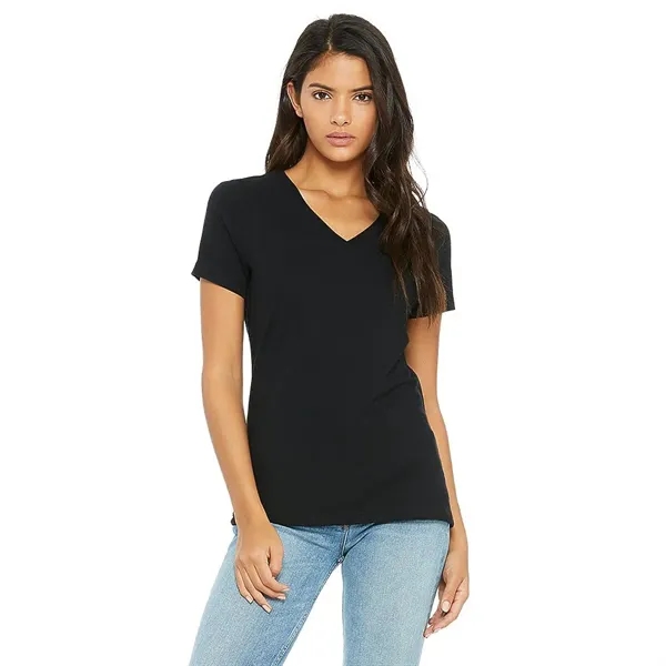 Bella+Canvas Women's Relaxed Jersey Short Sleeve V-neck Tee - Bella+Canvas Women's Relaxed Jersey Short Sleeve V-neck Tee - Image 14 of 25