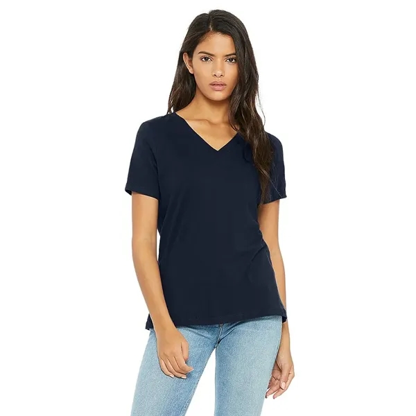 Bella+Canvas Women's Relaxed Jersey Short Sleeve V-neck Tee - Bella+Canvas Women's Relaxed Jersey Short Sleeve V-neck Tee - Image 15 of 25