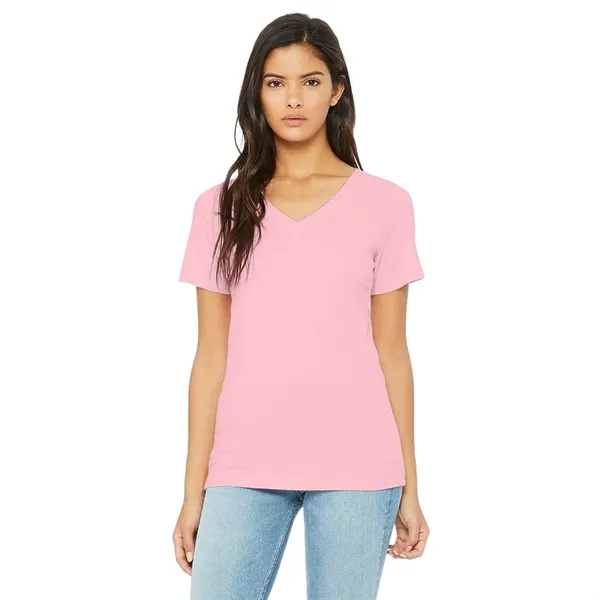 Bella+Canvas Women's Relaxed Jersey Short Sleeve V-neck Tee - Bella+Canvas Women's Relaxed Jersey Short Sleeve V-neck Tee - Image 17 of 25