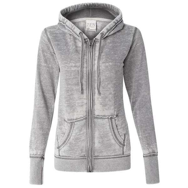 J.AMERICA Ladies Zen Full Zip Hood - J.AMERICA Ladies Zen Full Zip Hood - Image 1 of 4