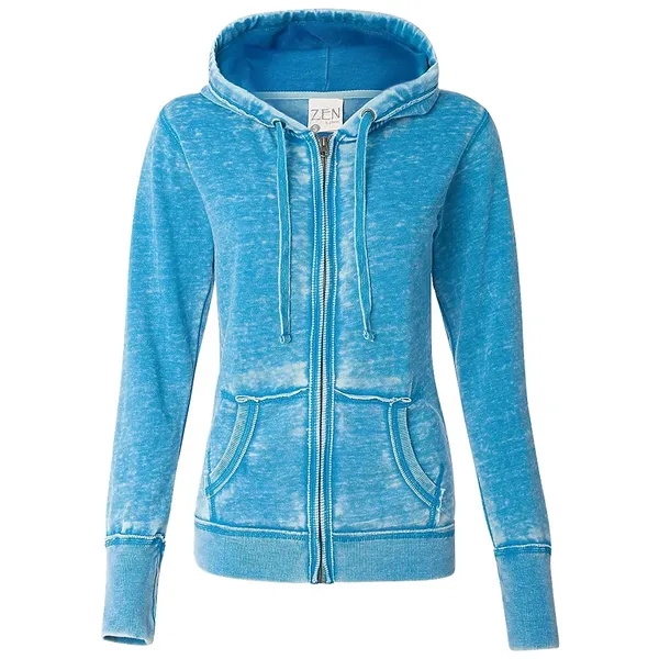 J.AMERICA Ladies Zen Full Zip Hood - J.AMERICA Ladies Zen Full Zip Hood - Image 3 of 4