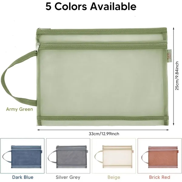 Nylon A4 Zipper Mesh Bags - Nylon A4 Zipper Mesh Bags - Image 3 of 6