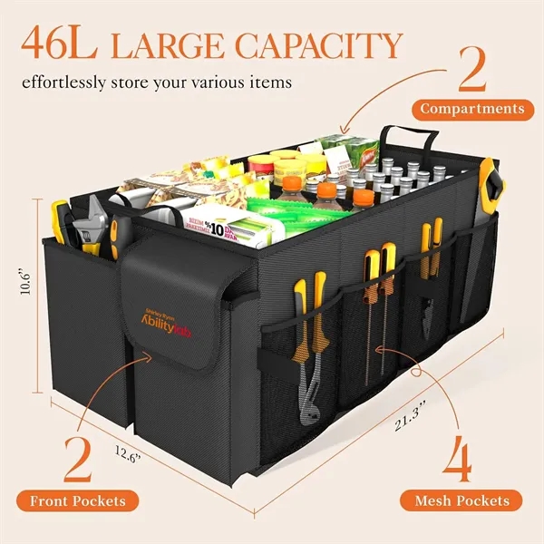 Oxford Foldable Trunk organizer for SUVs & Sedans - Oxford Foldable Trunk organizer for SUVs & Sedans - Image 6 of 7