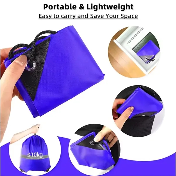 Custom logo polyester reflective drawstring bag - Custom logo polyester reflective drawstring bag - Image 2 of 2