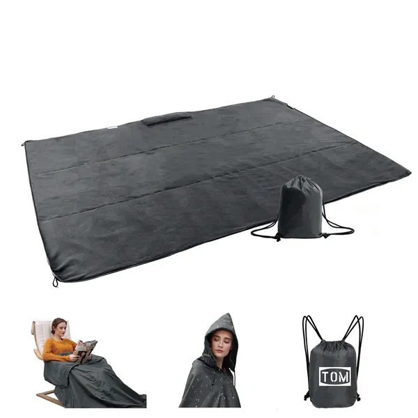 Outdoors Foldable Waterproof Hooded Raincoat Picnic Mat - Outdoors Foldable Waterproof Hooded Raincoat Picnic Mat - Image 0 of 5