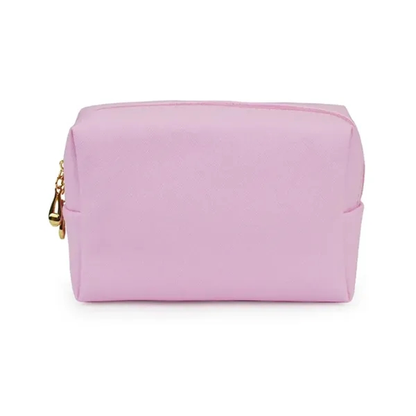 Chic Leatherette Cosmetic Toiletry Bag with Gold Zippers - Chic Leatherette Cosmetic Toiletry Bag with Gold Zippers - Image 2 of 6