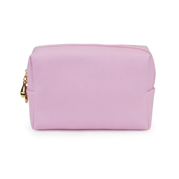 Chic Leatherette Cosmetic Toiletry Bag with Gold Zippers - Chic Leatherette Cosmetic Toiletry Bag with Gold Zippers - Image 4 of 6