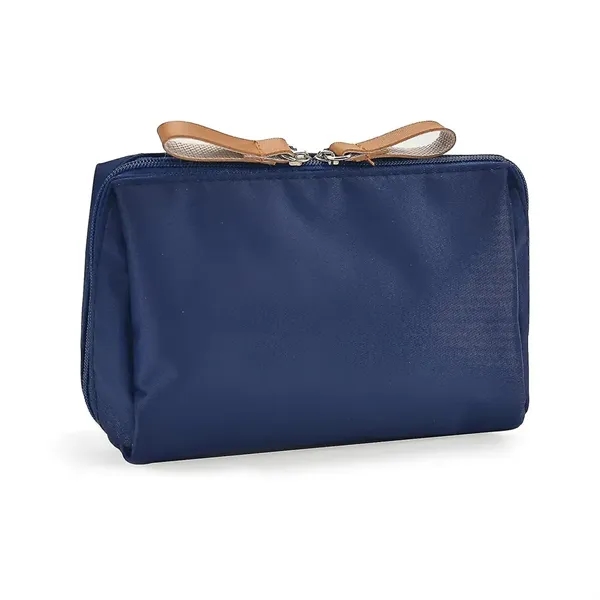 Nylon Cosmetic Toiletry Bag: Gold Zippers - Nylon Cosmetic Toiletry Bag: Gold Zippers - Image 2 of 6