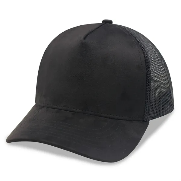 5 Panel A Frame Suede Trucker Caps - 5 Panel A Frame Suede Trucker Caps - Image 7 of 7