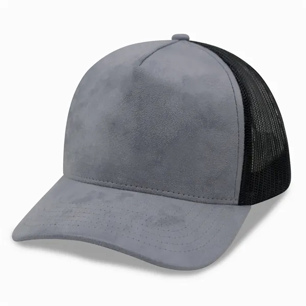 5 Panel A Frame Suede Trucker Caps - 5 Panel A Frame Suede Trucker Caps - Image 6 of 7