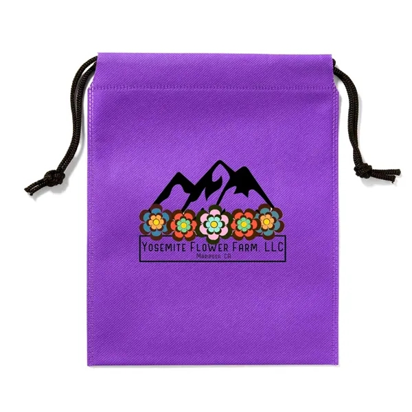 Full Color Non-Woven Drawstring Pouch - Full Color Non-Woven Drawstring Pouch - Image 1 of 7