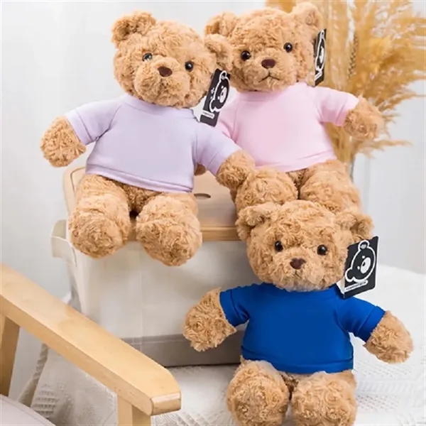 Custom Plush Teddy Bear with T-Shirt - Custom Plush Teddy Bear with T-Shirt - Image 1 of 2