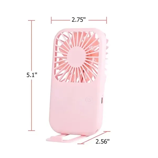 5.1" Rechargeable Mini Handheld Fan With Phone Stand - 5.1" Rechargeable Mini Handheld Fan With Phone Stand - Image 1 of 3