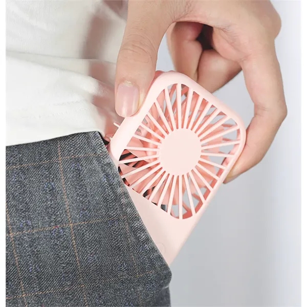 5.1" Rechargeable Mini Handheld Fan With Phone Stand - 5.1" Rechargeable Mini Handheld Fan With Phone Stand - Image 3 of 3