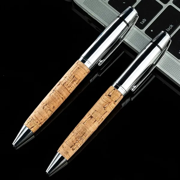 Creative Wood Grain Metal Rotating Ballpoint Pen - Creative Wood Grain Metal Rotating Ballpoint Pen - Image 4 of 4