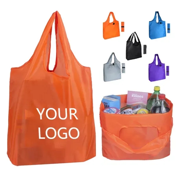 Reusable Foldable Polyester Shopping Bag - Reusable Foldable Polyester Shopping Bag - Image 0 of 4