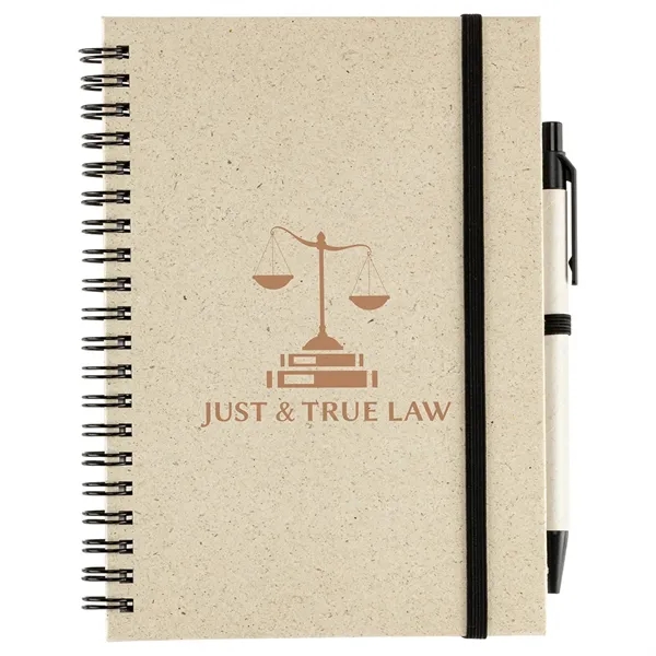 Prairie Fragrant Grass Recycled Spiral Notebook with Pen