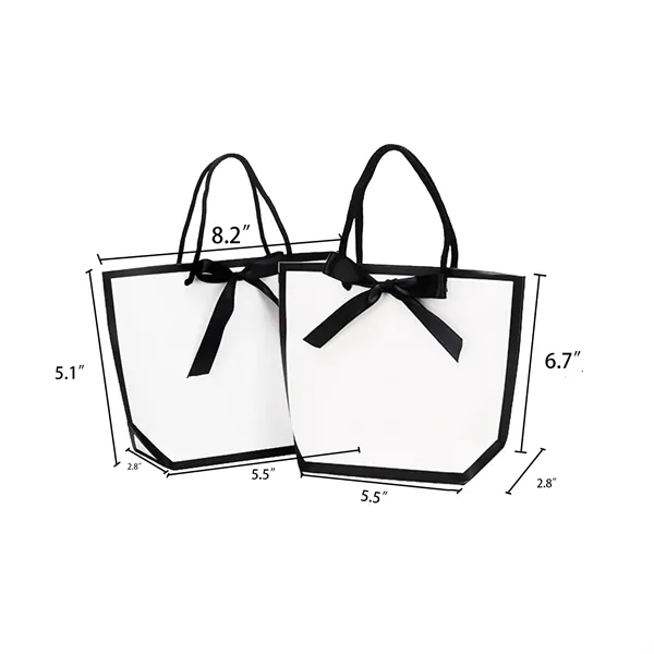Clothing Store Gift Wrap Tote Bag With Bow - Clothing Store Gift Wrap Tote Bag With Bow - Image 1 of 1