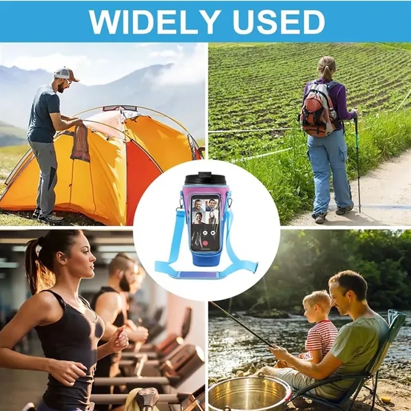 Waterproof Bottle Pouch with Phone Pocket for 40 oz Tumbler - Waterproof Bottle Pouch with Phone Pocket for 40 oz Tumbler - Image 3 of 3