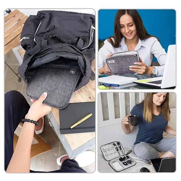 Waterproof Electronics Organizer Travel Case Carry Bag - Waterproof Electronics Organizer Travel Case Carry Bag - Image 3 of 6